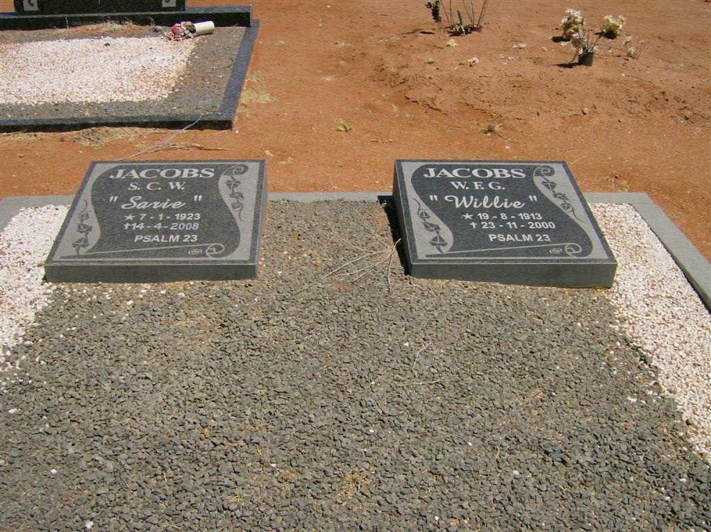 JACOBS W.E.G. 1913-2000 &amp; S.C.W. 1923-2008