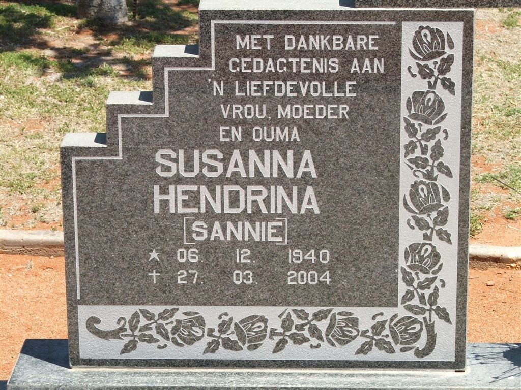 JONKER Susanna Hendrina 1940-2004