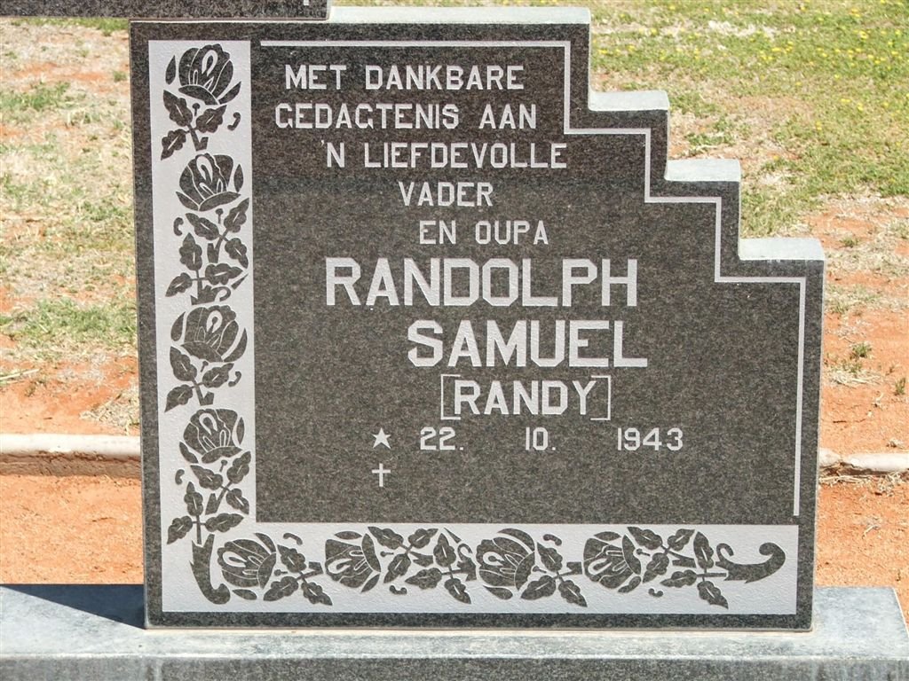 JONKER Randolph Samuel 1943-