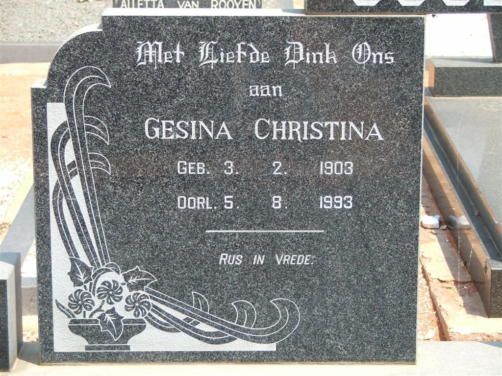 JOUBERT Gesina Christina 1903-1993