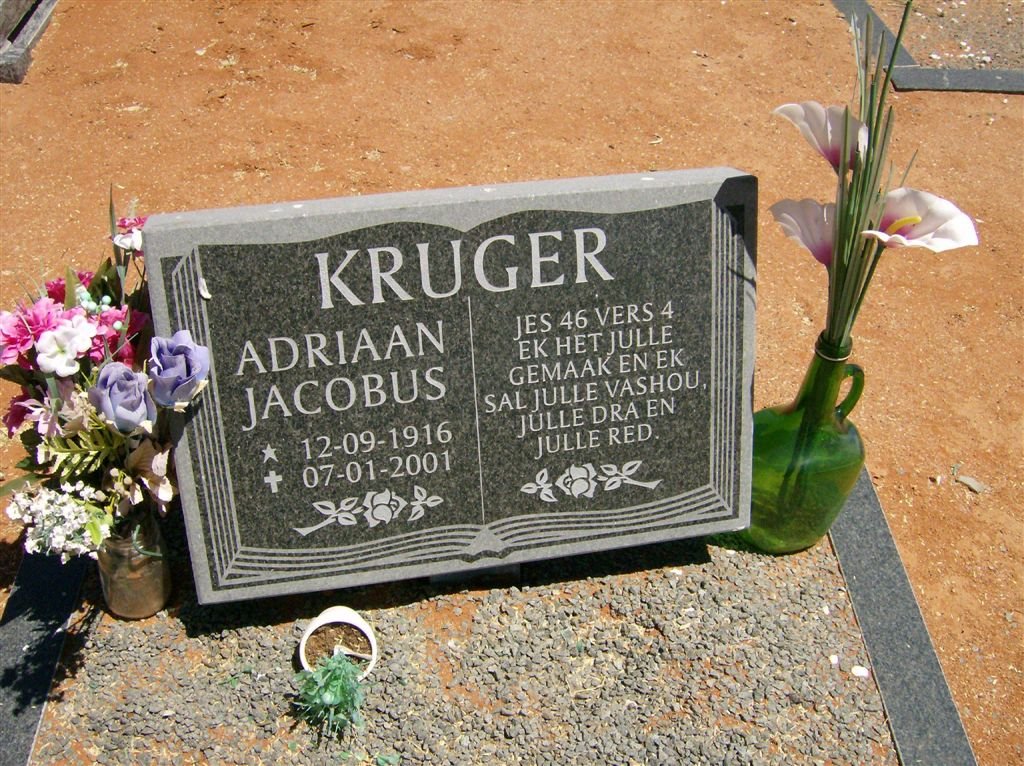KRUGER Adriaan Jacobus 1916-2001