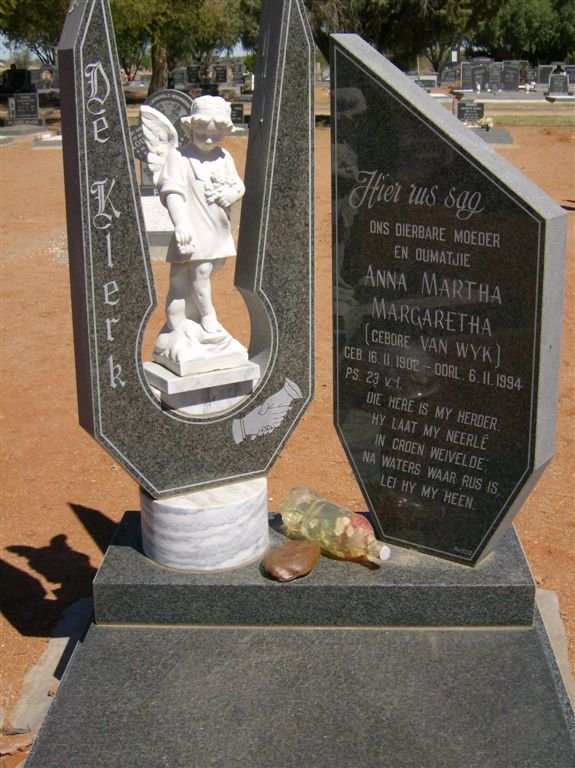 KLERK Anna Martha Margaretha, de nee VAN WYK 1902-1994