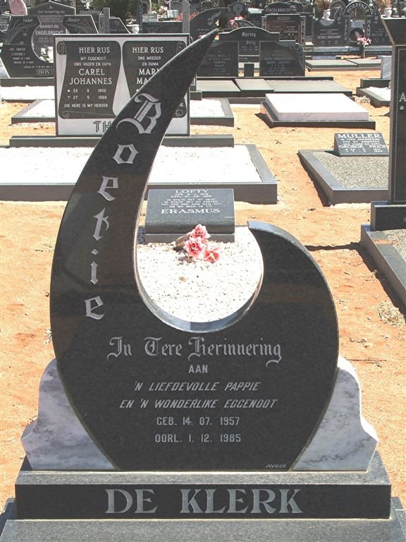 KLERK Boetie, de 1957-1985