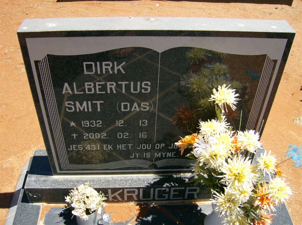 KRUGER Dirk Albertus Smit 1932-2002
