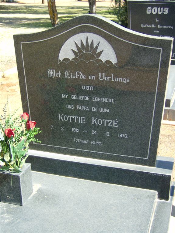 KOTZÉ Kottie 1912-1976
