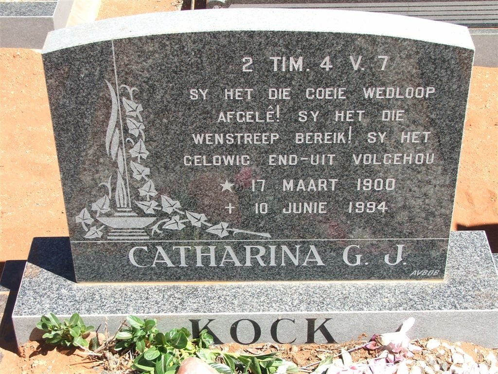 KOCK Catharina G.J. 1900-1994