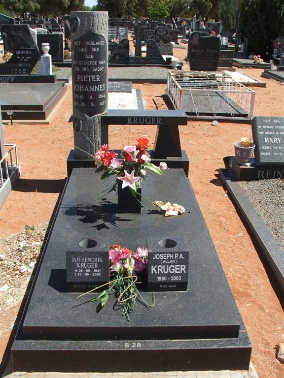KRUGER Pieter Johannes 1944-1987:: KRUGER Jan Hendrik 1941-2005 :: KRUGER Joseph P.A. 1960-2003