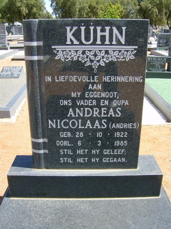 KÜHN Andreas Nicolaas 1922-1985