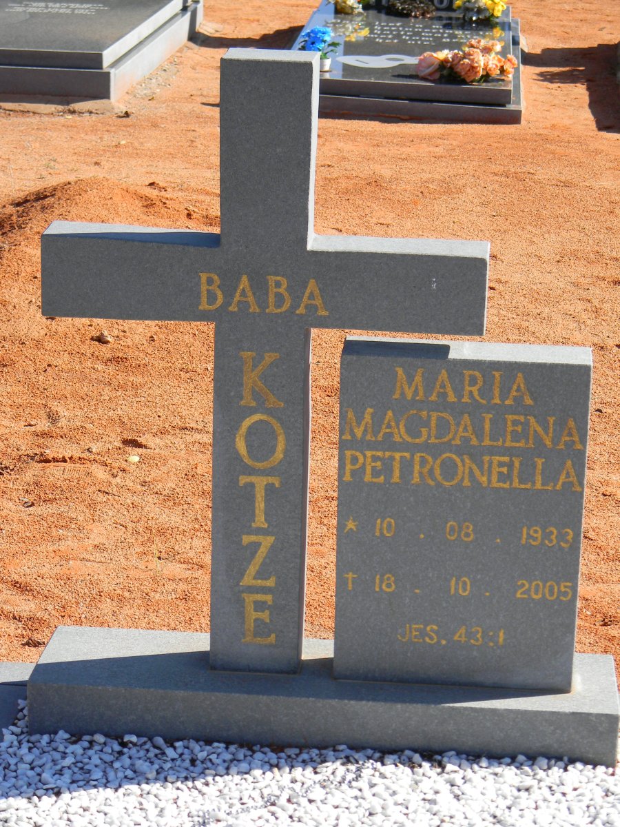 KOTZE Maria Magdalena Petronella 1933-2005