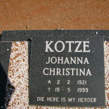 KOTZÉ Johanna Christina 1921-1999