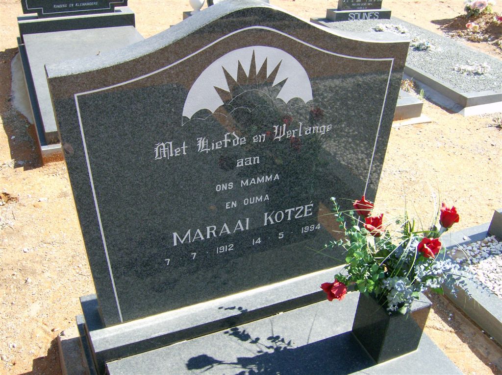 KOTZÉ Maraai 1912-1994