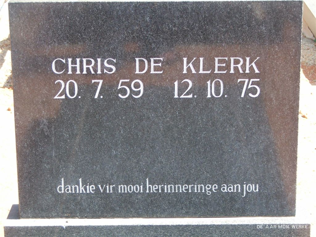 KLERK Chris, de 1959-1975