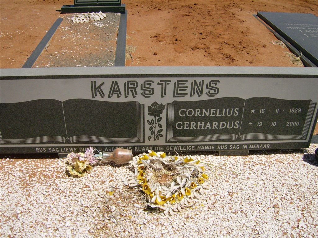 KARSTENS Cornelius Gerhardus 1929-2000