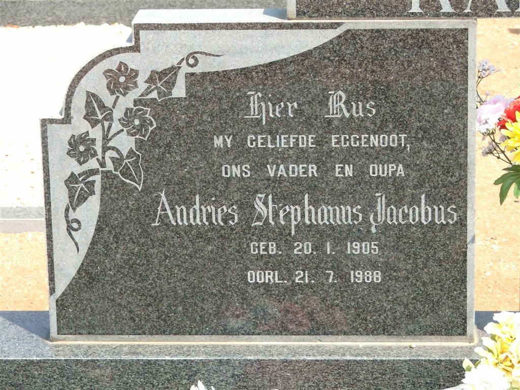 KARSTEN Andries Stephanus Jacobus 1905-1988