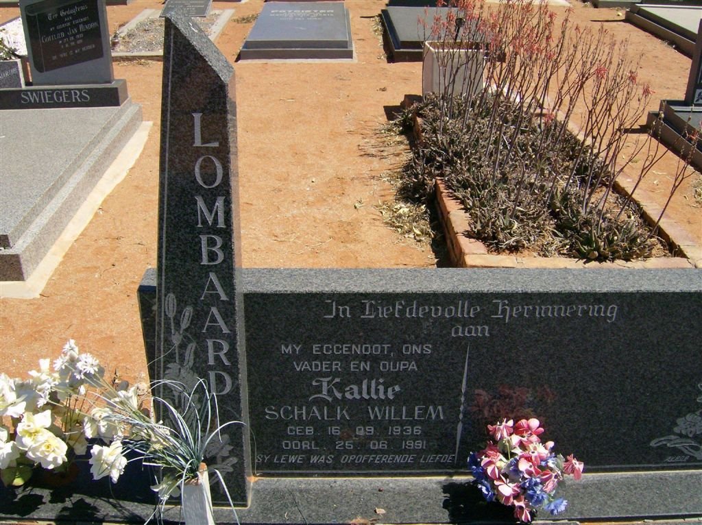 LOMBAARD Schalk Willem 1936-1991
