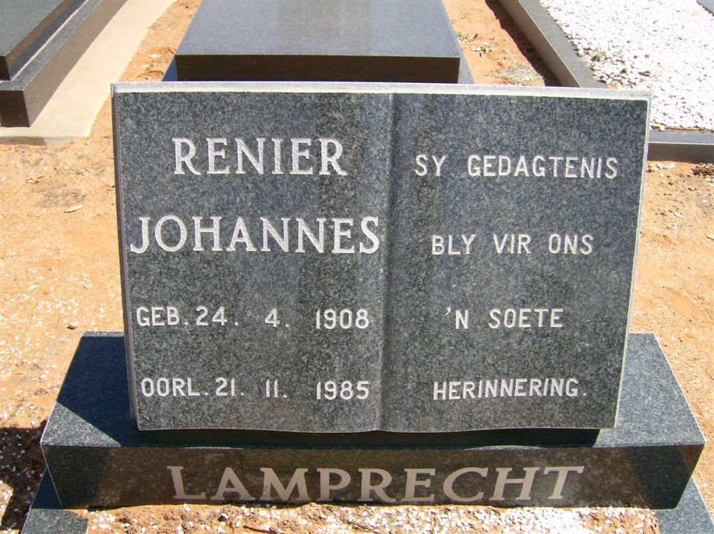 LAMPRECHT Renier Johannes 1908-1985