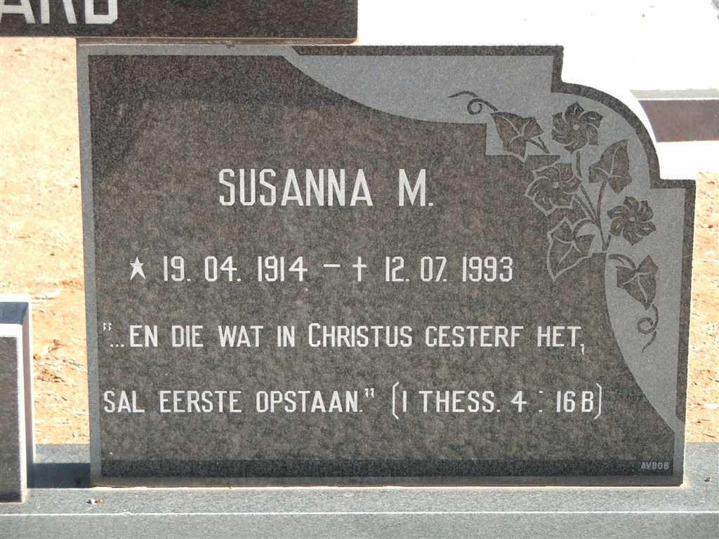 LOMBAARD Susanna M. 1914-1993