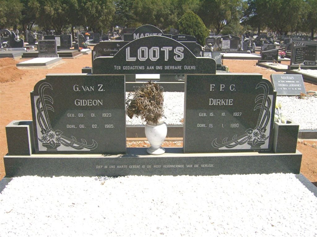 LOOTS G. van Z. 1923-1985 &amp; F.P.C. 1927-1990