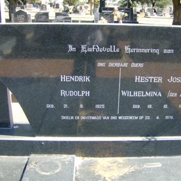 LUDIK Hendrik Rudolph 1925-1976 &amp; Hester Josina Wilhelmina BRAND 1929-1976