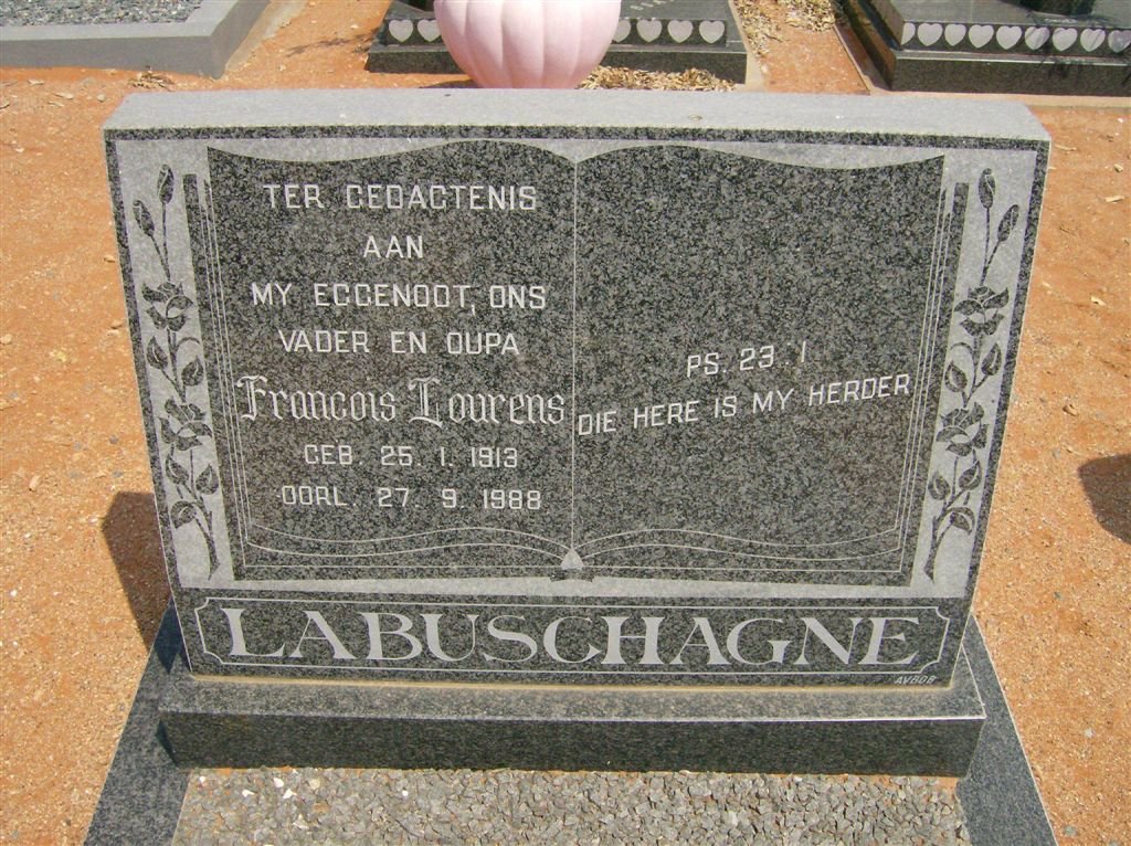 LABUSCHAGNE Francois Lourens 1913-1988