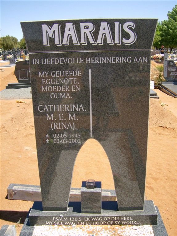 MARAIS Catherina M.E.M. 1945-2002