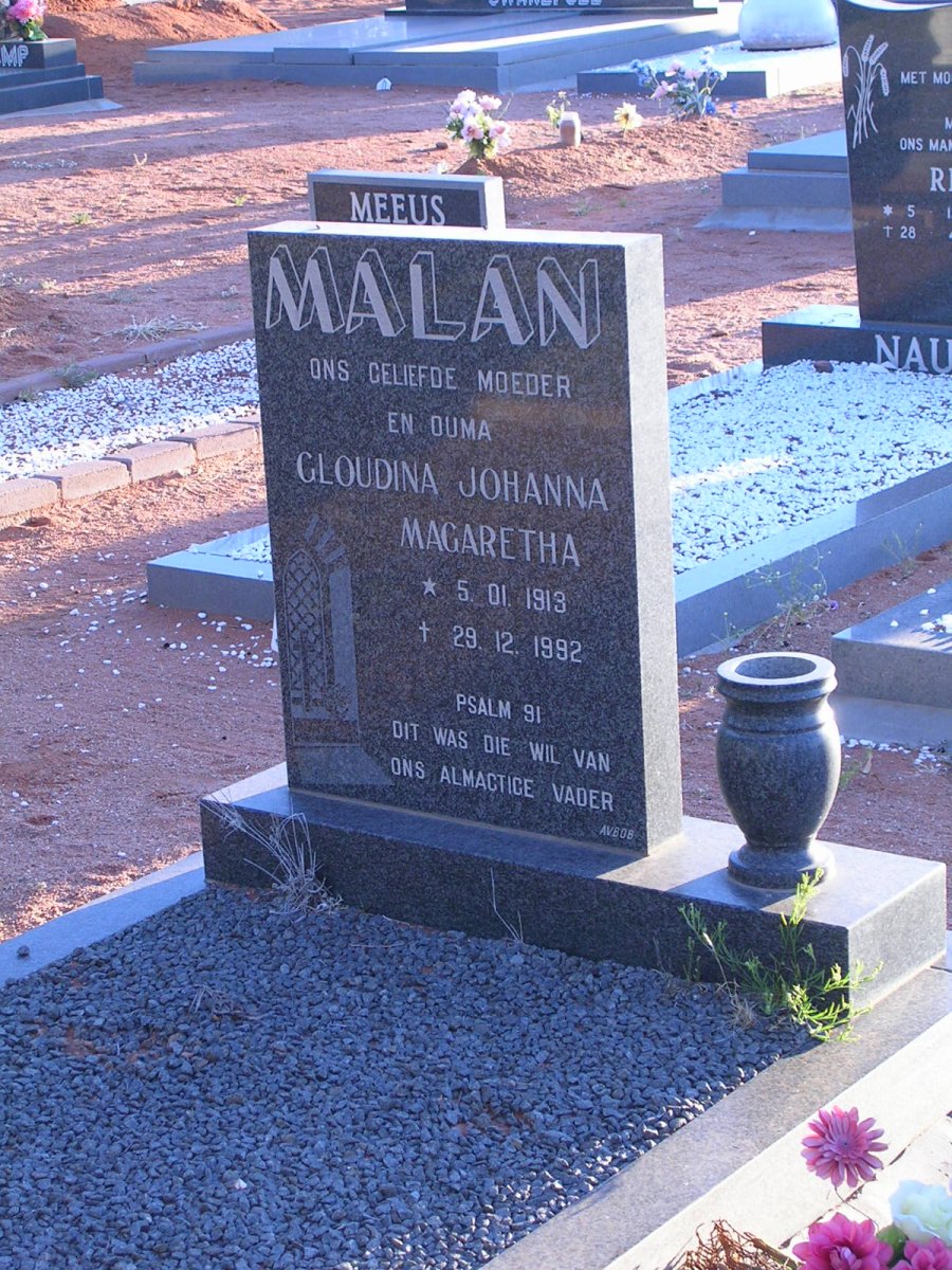 MALAN Gloudina Johanna Magaretha 1913-1992