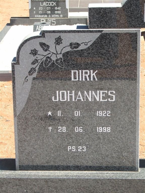 MALAN Dirk Johannes 1922-1998