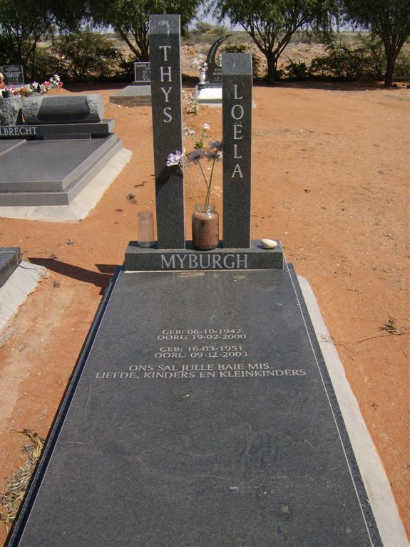 MYBURGH Thys 1942-2000 &amp; Loëla 1951-2003