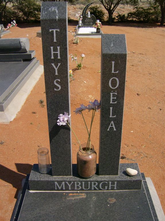 MYBURGH Thys 1942-2000 &amp; Loëla 1951-2003