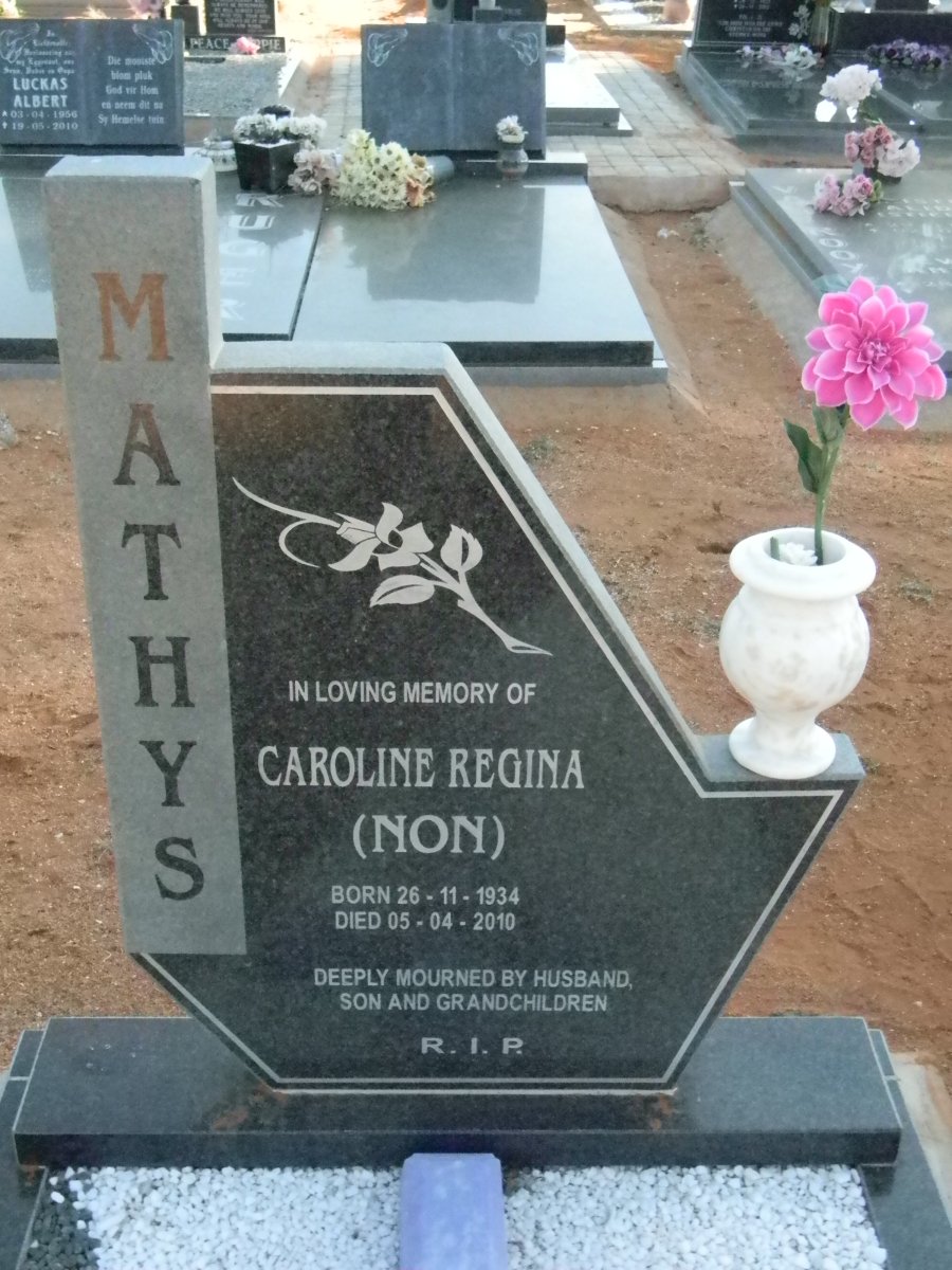 MATHYS Caroline Regina 1934-2010
