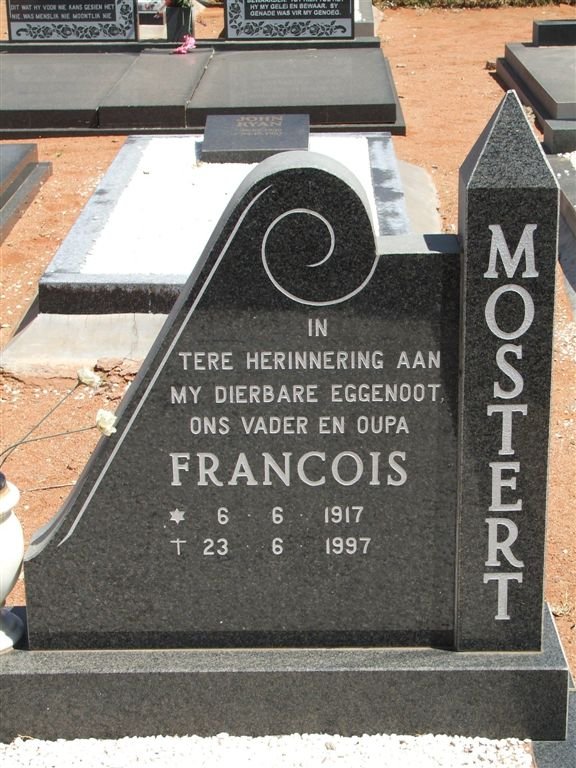 MOSTERT Francois 1917-1997