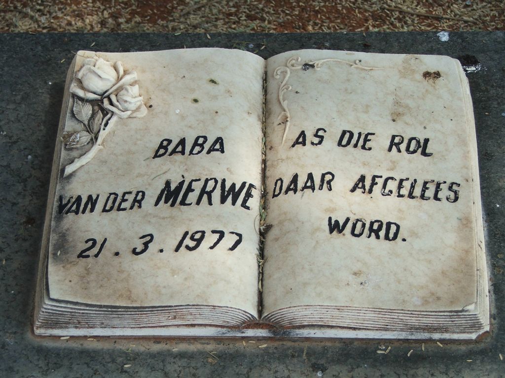 MERWE Baba, van der 1977-1977