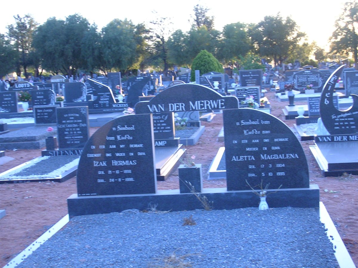 MERWE Izak Hermias, van der 1898-1986 &amp; Aletta Magdalena 1904-1995