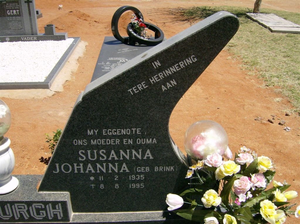 MYBURGH Susanna Johanna nee BRINK 1935-1995