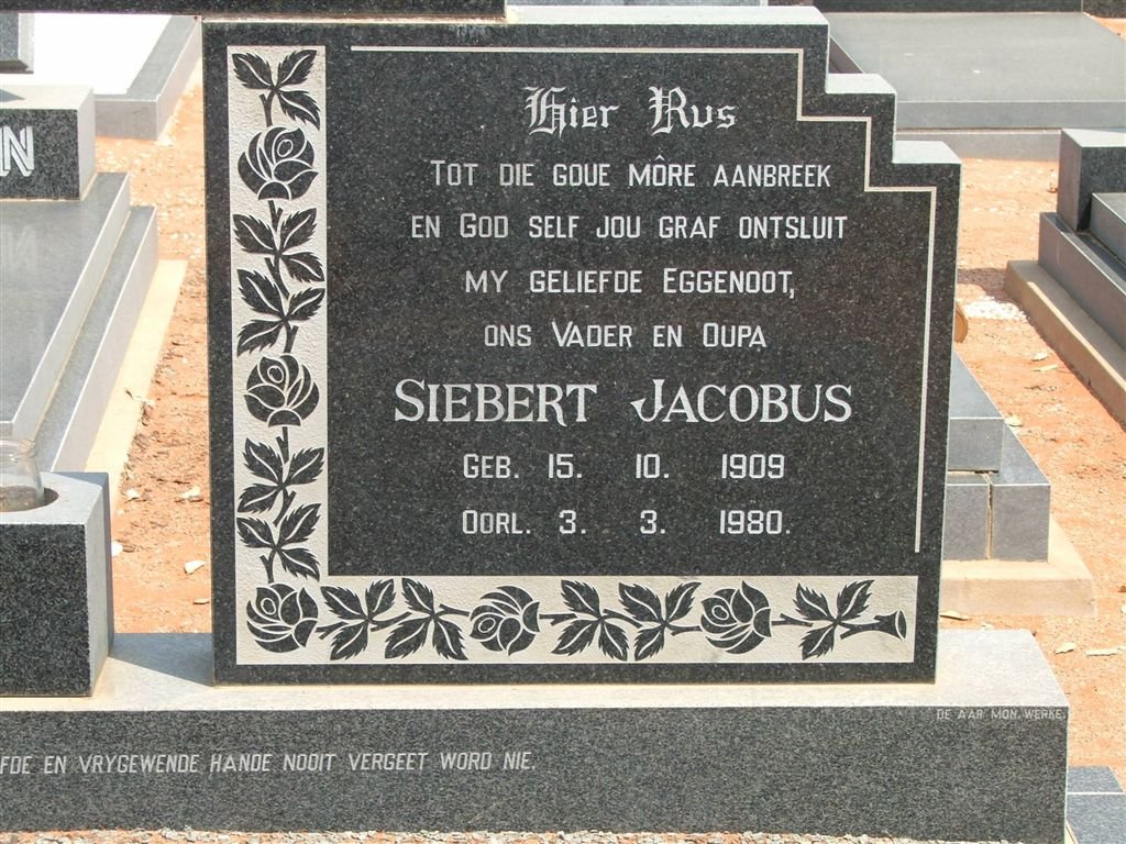 MYBURGH Siebert Jacobus 1909-1980
