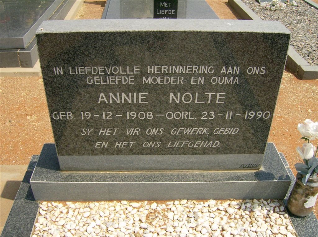 NOLTE Annie 1908-1990