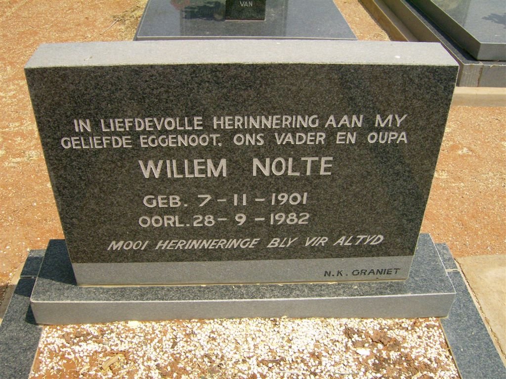 NOLTE Willem 1901-1982