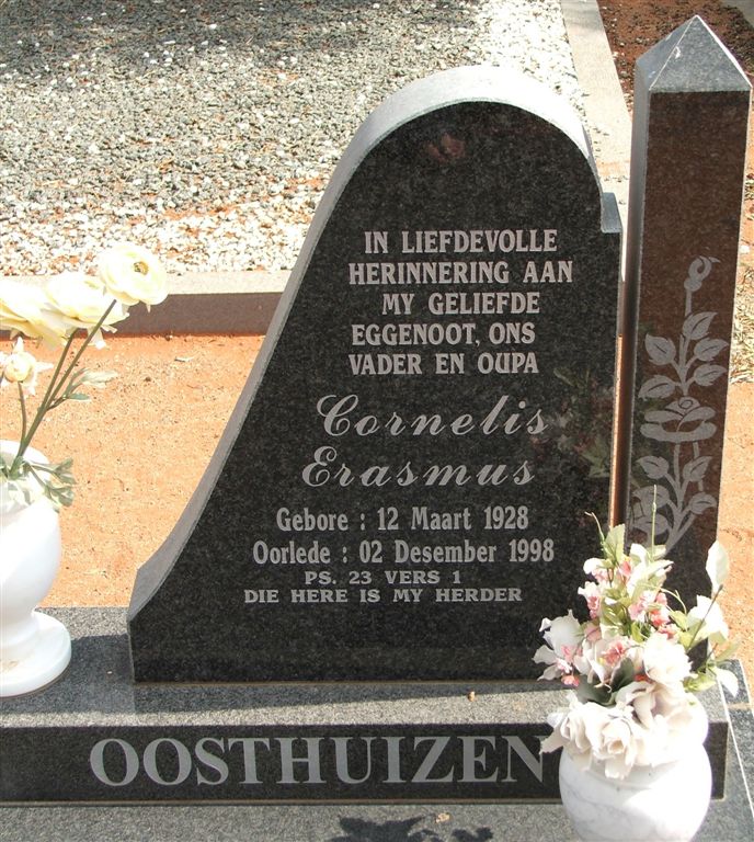 OOSTHUIZEN Cornelis Erasmus 1928-1998
