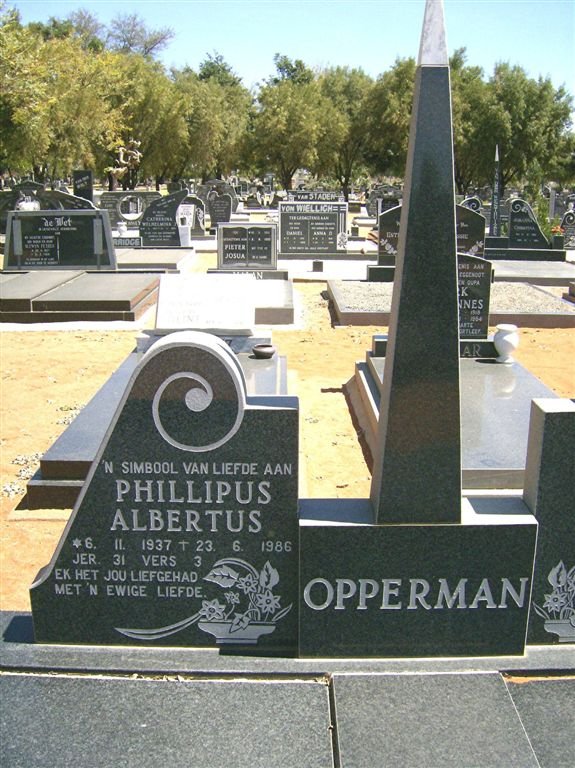 OPPERMAN Phillipus Albertus 1937-1986