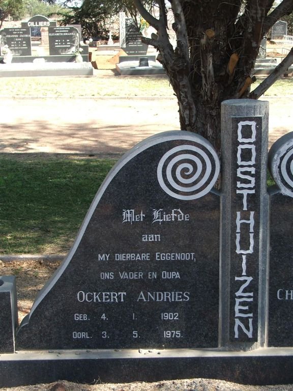 OOSTHUIZEN Ockert Andries 1902-1975