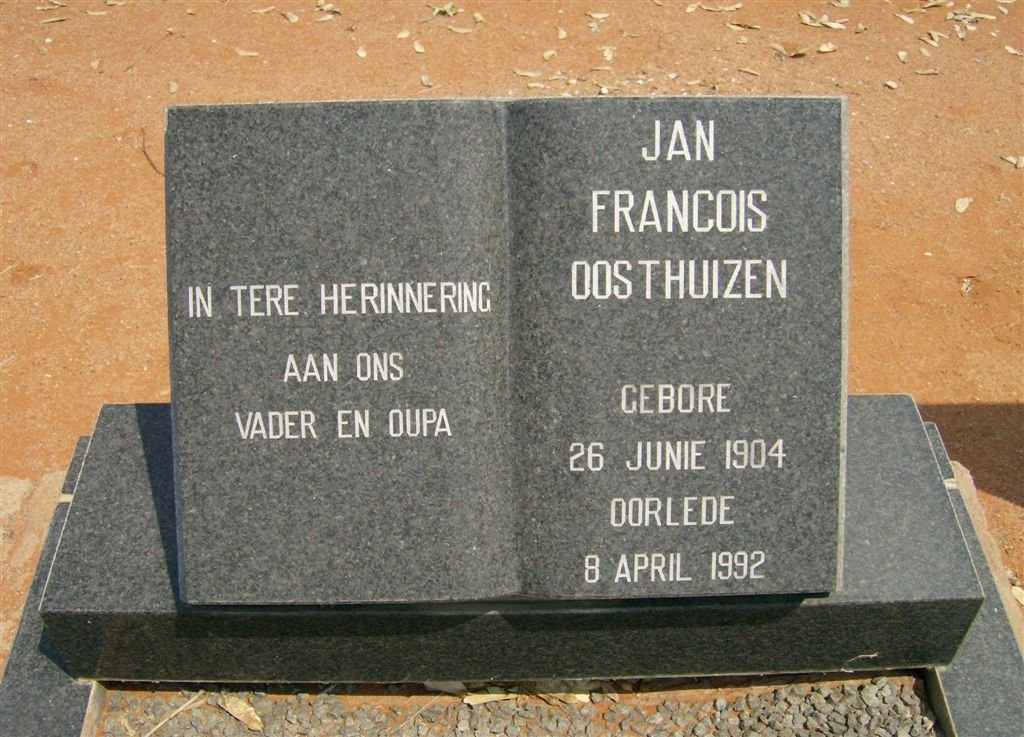 OOSTHUIZEN Jan Francois 1904-1992