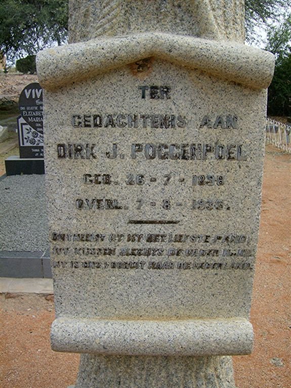 POGGENPOEL Dirk J. 1898-1933