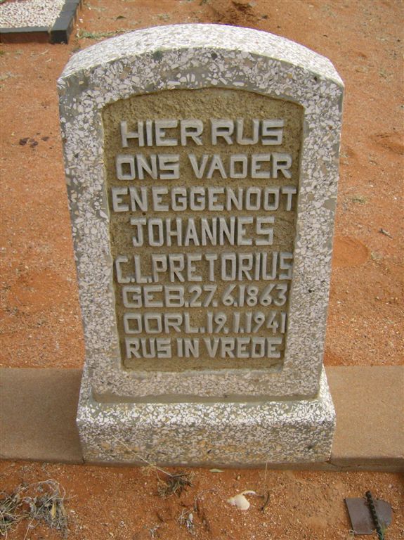 PRETORIUS Johannes C.L. 1863-1941