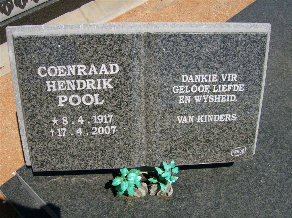 POOL Coenraad Hendrik 1917-2007