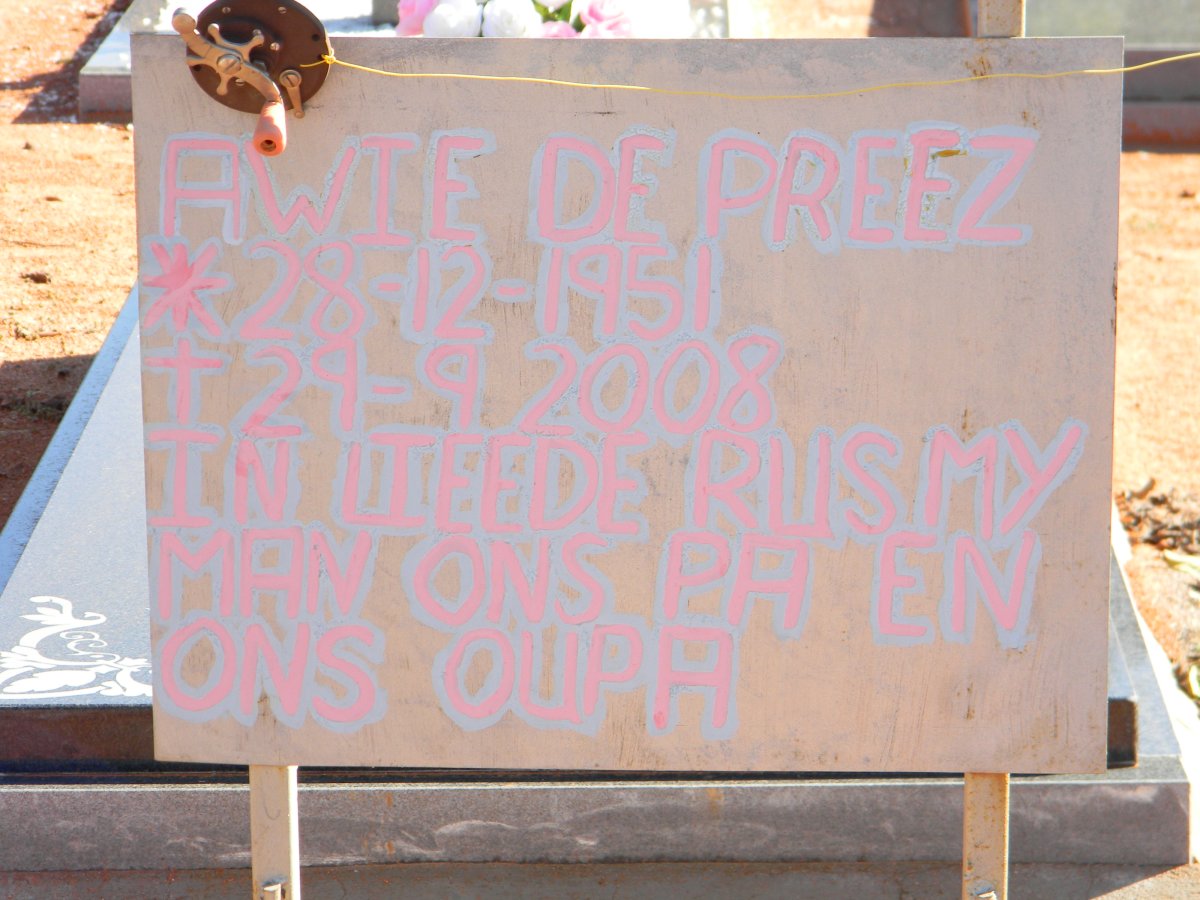 PREEZ Awie, du 1951-2008