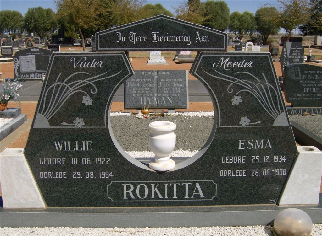 ROKITTA Willie 1922-1994 &amp; Esma 1934-1998