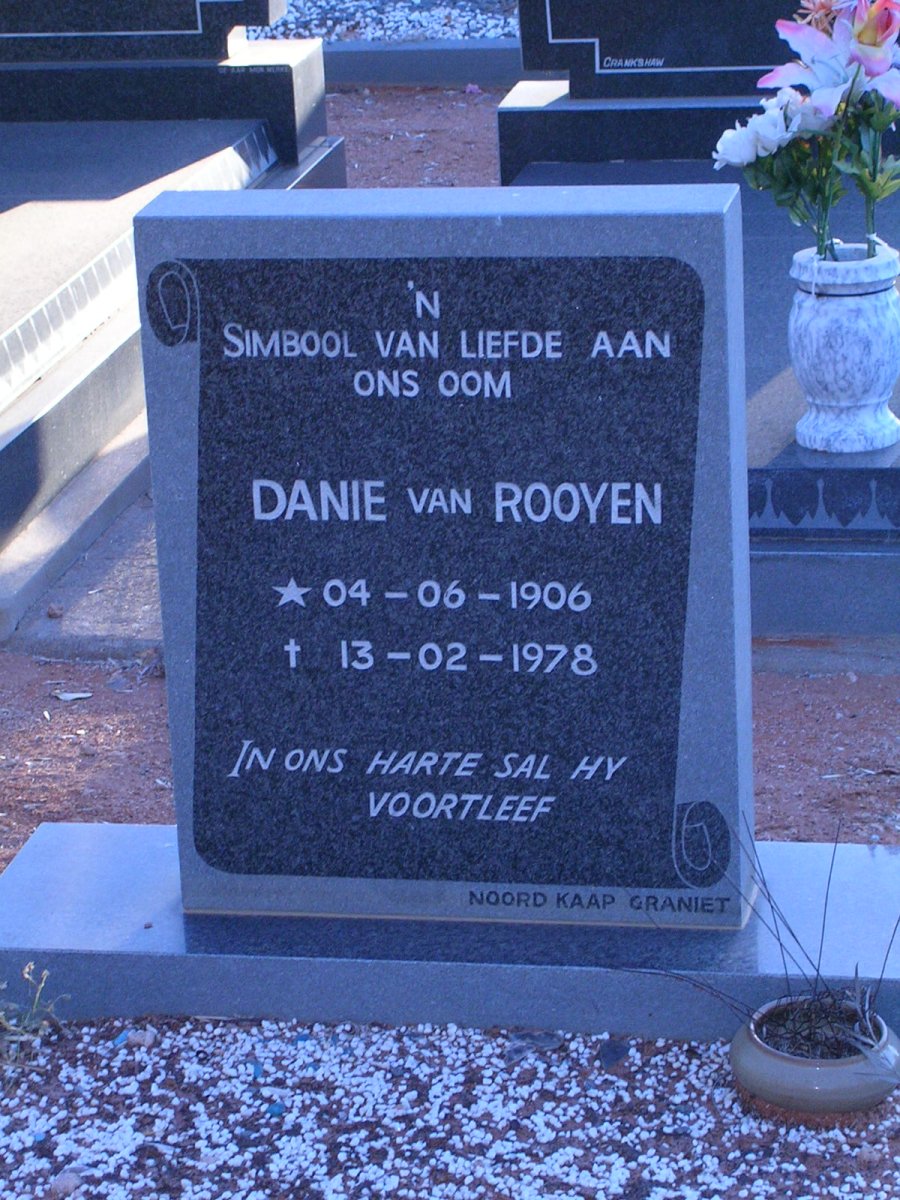 ROOYEN Danie, van 1906-1978