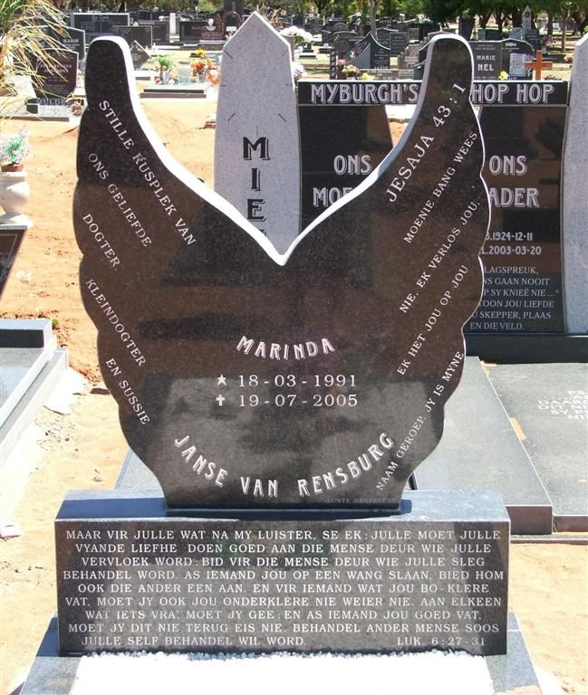 RENSBURG Marinda, Janse van 1991-2005