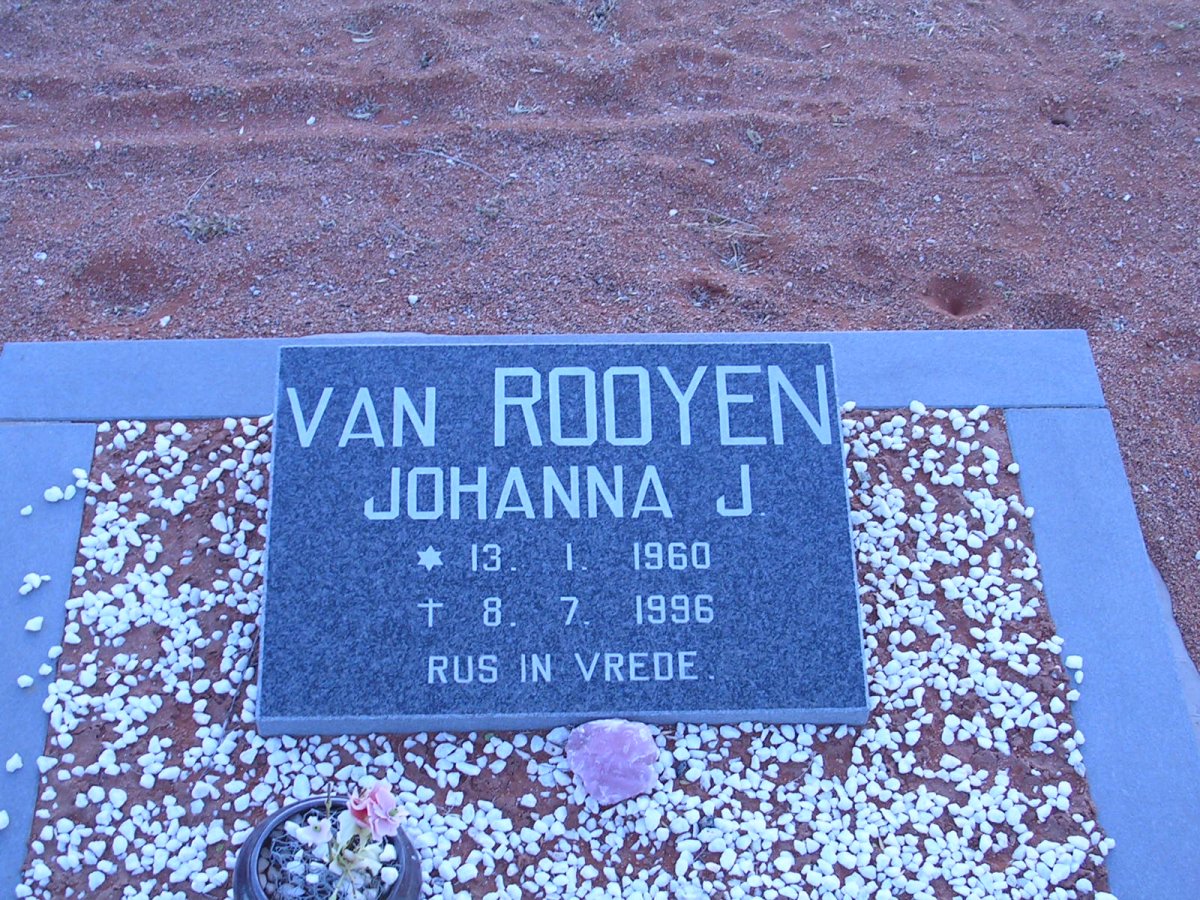 ROOYEN Johanna J., van 1960-1996
