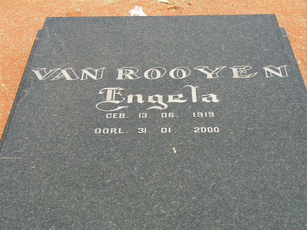 ROOYEN Engela, van 1919-2000